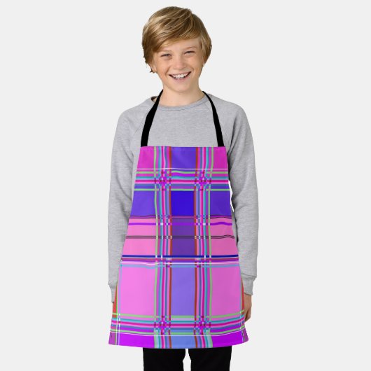 Pink tartan Fabric Pattern Cloth Madras Schort (Gedragen)