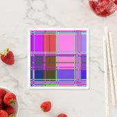 Pink tartan Fabric Pattern Cloth Madras Servet (Insitu)