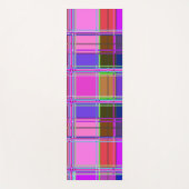 Pink tartan Fabric Pattern Cloth Madras Yogamat (Voorkant)