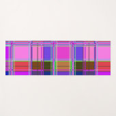 Pink tartan Fabric Pattern Cloth Madras Yogamat (Voorkant (horizontaal))