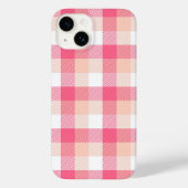 Pink Tartan Patroon Case-Mate iPhone Case (Achterkant)