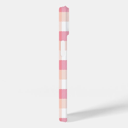 Pink Tartan Patroon Case-Mate iPhone Case (Achterkant / Rechts)