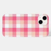 Pink Tartan Patroon Case-Mate iPhone Case (Achterkant (horizontaal))