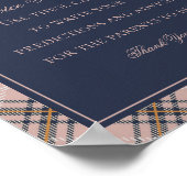 Pink Tartan Plaid Classic Rocking Advice for Baby Poster (Hoek)