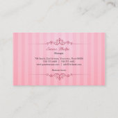 Pink Tea Cup Visitekaartje (Achterkant)