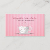 Pink Tea Cup Visitekaartje (Voorkant)