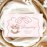 Pink Tea Party Baby shower Registry