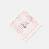 Pink Tea Party Baby shower Servet (Hoek)