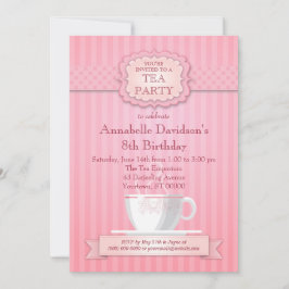 Pink Tea Party uitnodiging