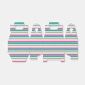 Pink Teal and Grey Striped Bedankdoosjes (Uitgevouwen)