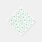 Pink Teal Green Stars Modern Christmas Servet (Hoek)