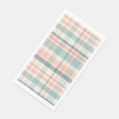 Pink Teal Plaid Spring Easter Paper Guest Towels Servet (Hoek)