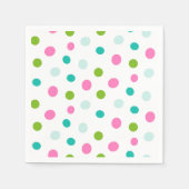 Pink Teal Polkadots Simple Modern Christmas  Servet (Voorkant)