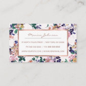 Pink teal purple gold polka dots floral loyalty ca (Achterkant)