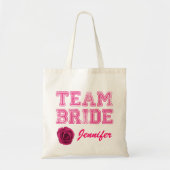 Pink Team Bride Canvas tas (Voorkant)