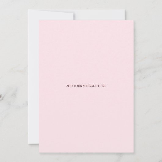 Pink Teddy Baby shower Invitation Kaart (Achterkant)