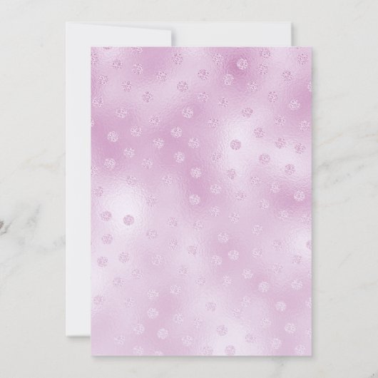 Pink Teddy Bear Baby shower Invitation Kaart (Achterkant)