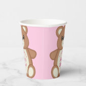 Pink Teddy Bear Baby shower Papieren Bekers (Rechts)