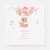 PINK TEDDY BEAR BABY SHOWER  SERVET (Voorkant)