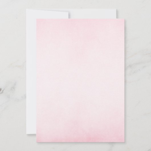 Pink Teddy Bear Barly Wait Baby shower Kaart (Achterkant)