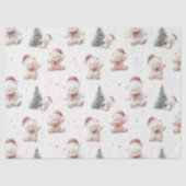 Pink Teddy Bear Christmas  Tissuepapier (Voorkant)