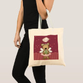 Pink Teddy Bear Fairy Princess Tote Bag (Voorkant (product))