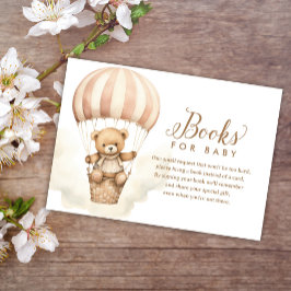 Pink Teddy Bear Meisje Baby shower Boeken voor Bab Informatiekaartje
