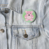 Pink Teddy Bear Ronde Button 5,7 Cm (In situ)