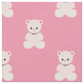 Pink Teddy Bears Fabric Stof (Close Up)