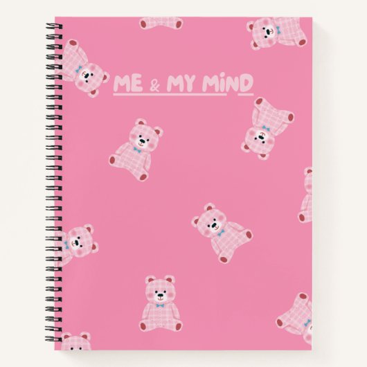 Pink Teddy Parade – Kawaii Journal Notitieboek (Voorkant)