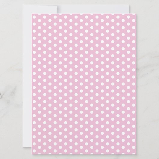 PINK Teddy Verjaardag Meisje Kaart (Achterkant)