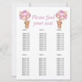 PINK Teddy Verjaardag Meisje Kaart (Voorkant)