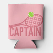 Pink Tennis Captain Personalized Blikjeskoeler (Voorkant)