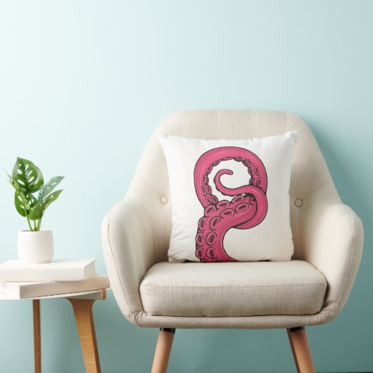 Pink Tentacle Kussen (Stoel)