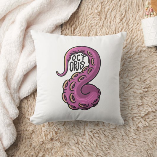 Pink Tentacle Kussen (Deken)