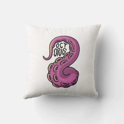 Pink Tentacle Kussen (Achterkant)