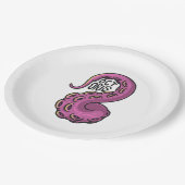Pink Tentacle Papieren Bordje (Gekanteld)