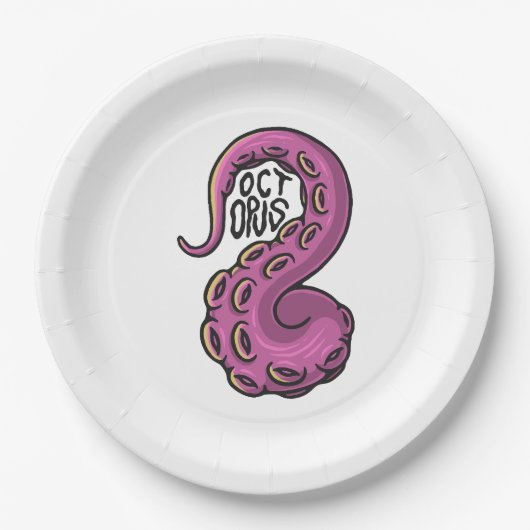 Pink Tentacle Papieren Bordje (Voorkant)
