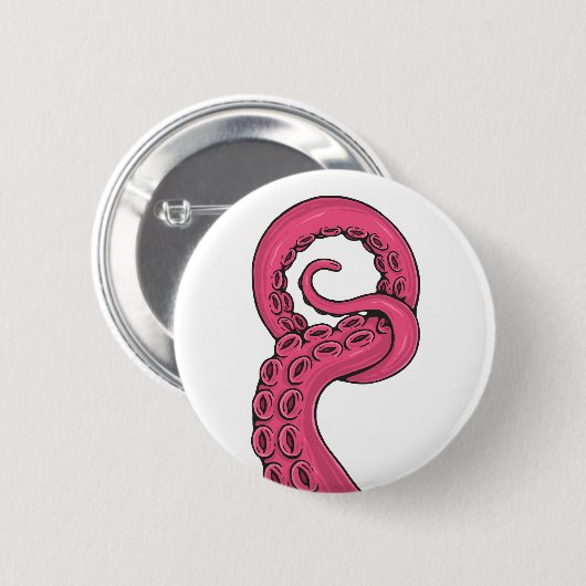 Pink Tentacle Ronde Button 5,7 Cm (Voorkant /achterkant)