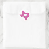 Pink Texas Ronde Sticker (Tas)