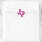 Pink Texas Vierkante Sticker (Tas)