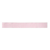 Pink Textured Gingham Satijnen Lint (Voorkant)