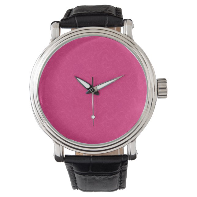 Pink textured surface with subtle swirling pattern horloge (Voorkant)