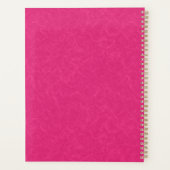 Pink textured surface with subtle swirling pattern planner (Achterkant)