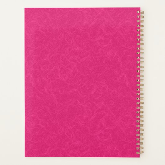 Pink textured surface with subtle swirling pattern planner (Achterkant)
