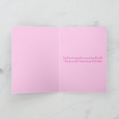 Pink Thanks For Everything Mom Mother's Day Kaart (Binnen)
