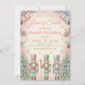 Pink The Nutcracker Birthday Invitation Kaart (Voorkant)