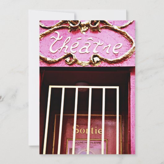 PINK THEATER INVITE ~EZ2 CUSTOMIZE THEATER PLAY KAART (Voorkant)