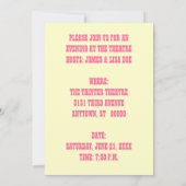 PINK THEATER INVITE ~EZ2 CUSTOMIZE THEATER PLAY KAART (Achterkant)