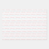 Pink Theme Holiday Wrapping Paper Sheets (Voorkant 3)